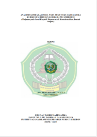 Analisis Komparasi Soal Pada Buku Teks matematika Kurikulum 2013 dan Kurikulum Cambridge (Tinjauan Pada Level Kognitif, Representasi, Kontekstualitas, bentuk Respon)