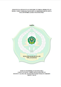 Efektivitas Penggunaan Metode Tutorial Berbantuan Media Video Terhadap Kemampuan Berfikir Kritis Siswa dalam Pembelajaran Matematika