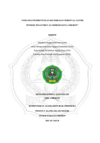 Strategi Pembentukan Kecerdasan Spiritual Santri Pondok Pesantren An-Nidhom kota Cirebon