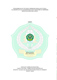 Pengembangan Tes Essay Berbasis Sosial kultural Kacirebonan dalam meningkatkan Kemampuan Berfikir Kritis Matematika Siswa