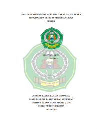 Analisis Campur Kode Yang Digunakan Dalam Acara Tonight Show di Net Tv Periode Juli 2020