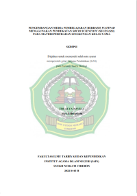 PENGEMBANGAN MEDIA PEMBELAJARAN BERBASIS WATTPAD
MENGGUNAKAN PENDEKATAN SOCIO SCIENTIFIC ISSUES (SSI)
PADA MATERI PERUBAHAN LINGKUNGAN KELAS X SMA