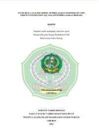 Studi Meta-Analisis Model Pembelajaran Kooperatif Tipe Group investigation (GI) Dalam  Pembelajaran Biologi