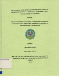 The Influence Of Using Drill Technique On The Students Speaking Competence At The frist Grade Students Of MA Subulul huda Darma Kuningan