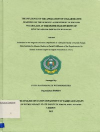 The Influence Of The Application Of Collaborative Learning On the Student's Achievement In English Vocabulary At The Eightth Year Students Of MTsN Jalaksana Kabupaten Kuningan