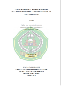 Analisis Soal Penilaian Tengah Semester Genap Mata Pelajaran Biologi Kelas Xi Sma Negeri 1 Jamblang Tahun Ajaran 2020/2021