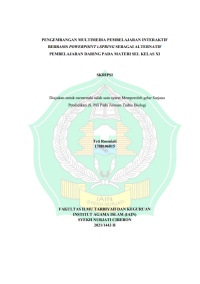 Pengembangan Multimedia Pembelajaran Interaktif Berbasis Powerpoint i-Spring Sebagai Alternatif Pembelajaran Daring Pada Materi Sel Kelas XI